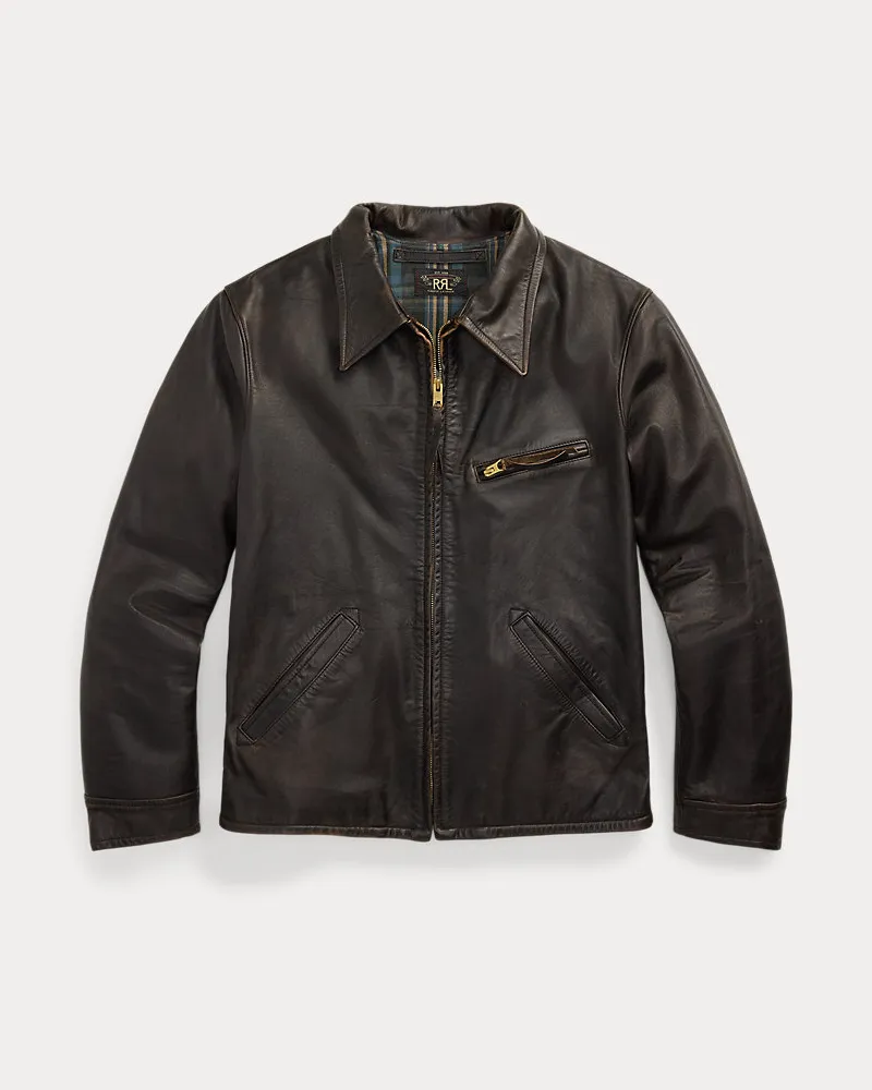 Ralph Lauren Lederjacke Black