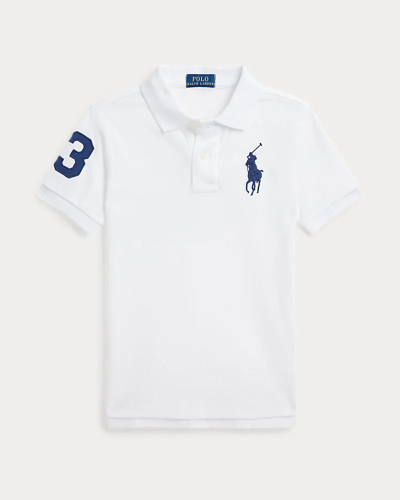 Ralph Lauren Baumwollpiqué-Poloshirt mit Big Pony White