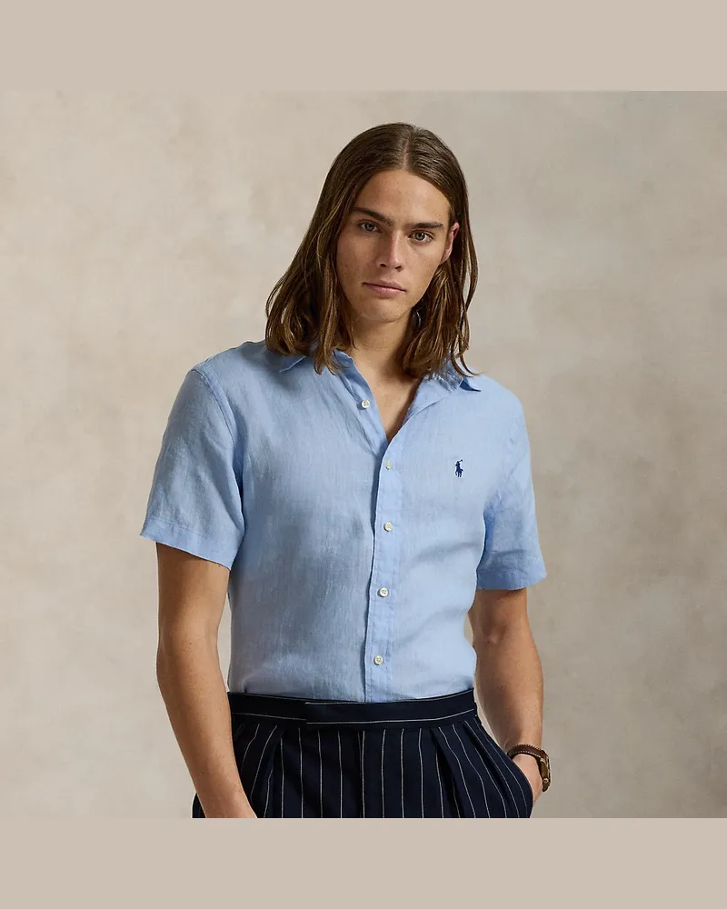 Ralph Lauren Custom-Fit Leinenhemd Blue