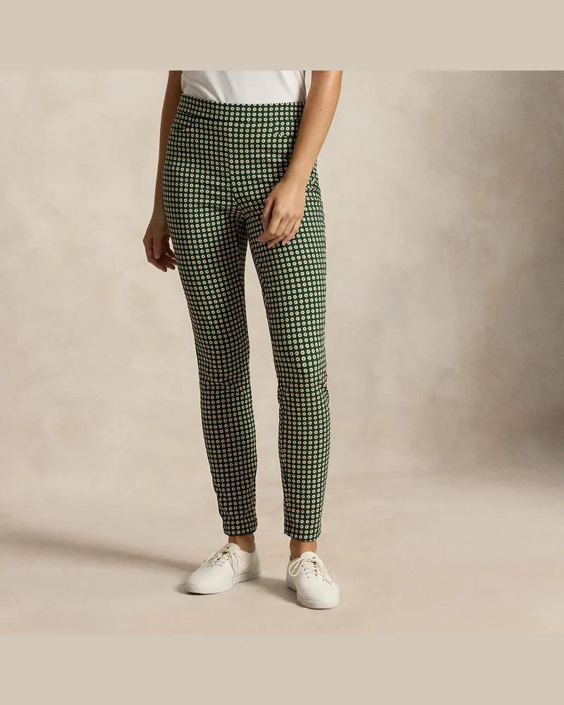 Ralph Lauren Twillhose mit geometrischem Blumenmuster Green
