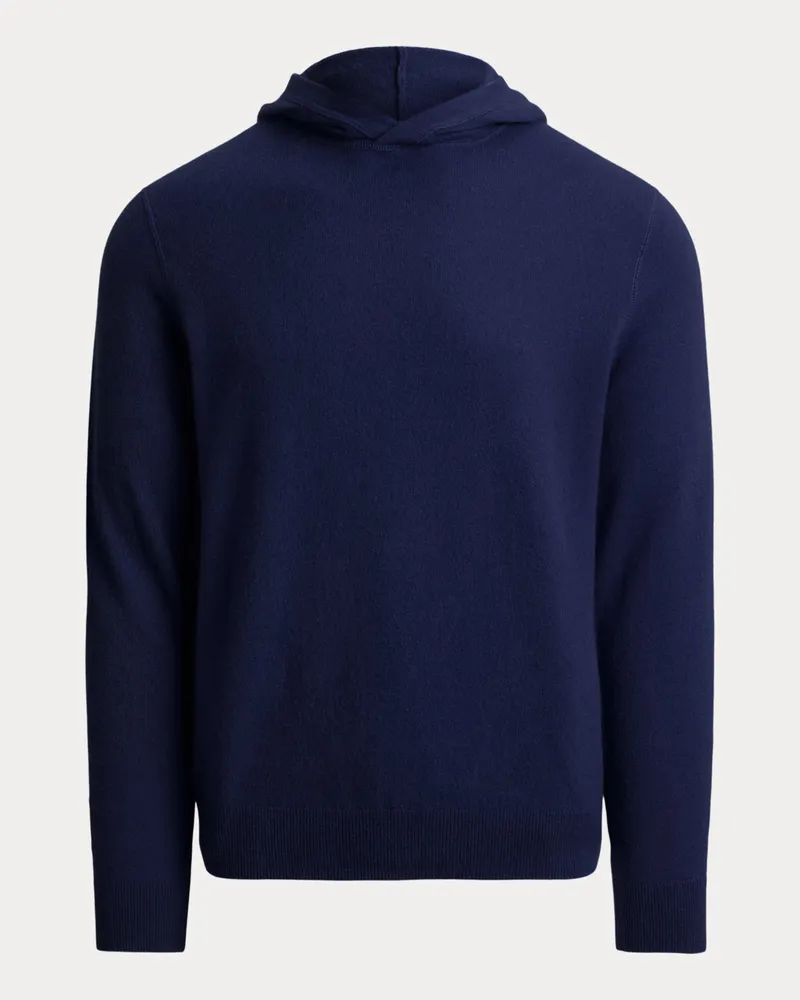 Ralph Lauren Kapuzenpullover aus waschbarem Kaschmir Blue