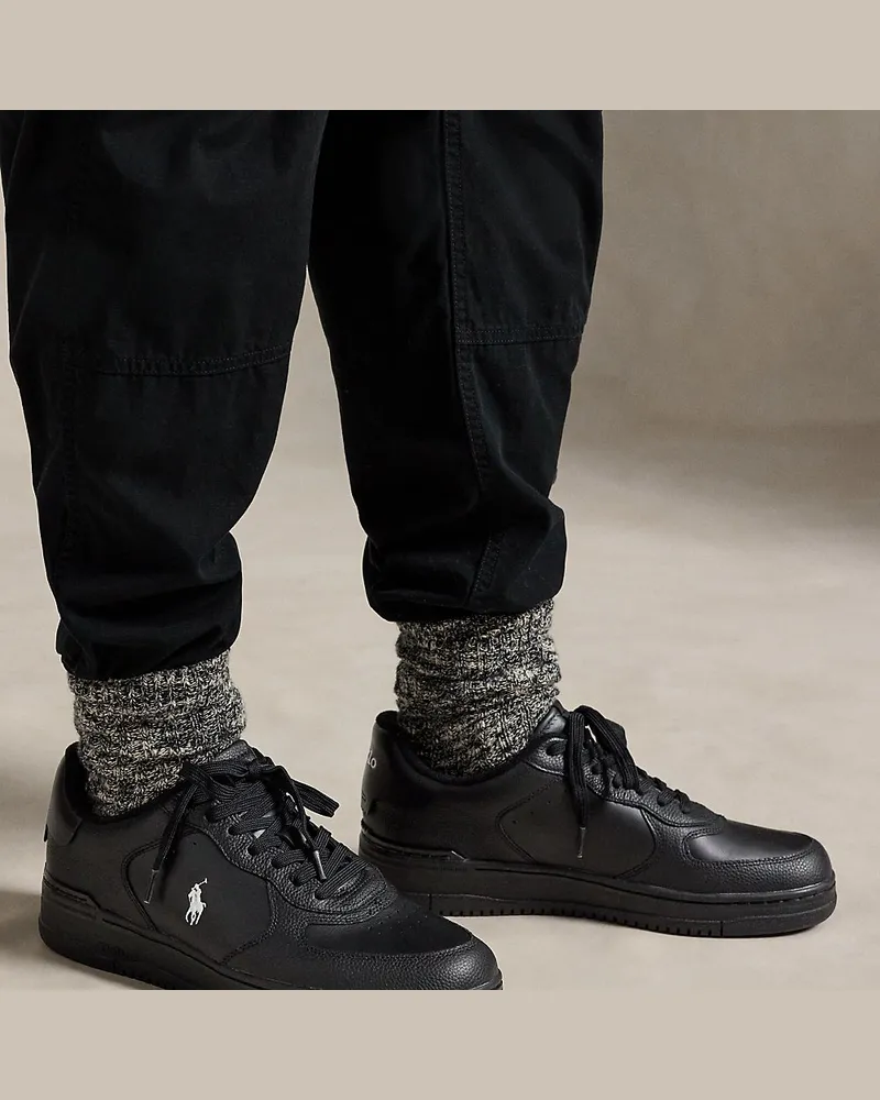 Ralph Lauren Leder-Sneaker Masters Court Black
