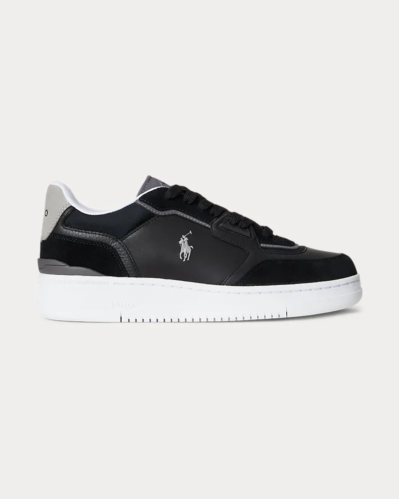 Ralph Lauren Sneaker Open Masters mit Wildlederbahnen Black