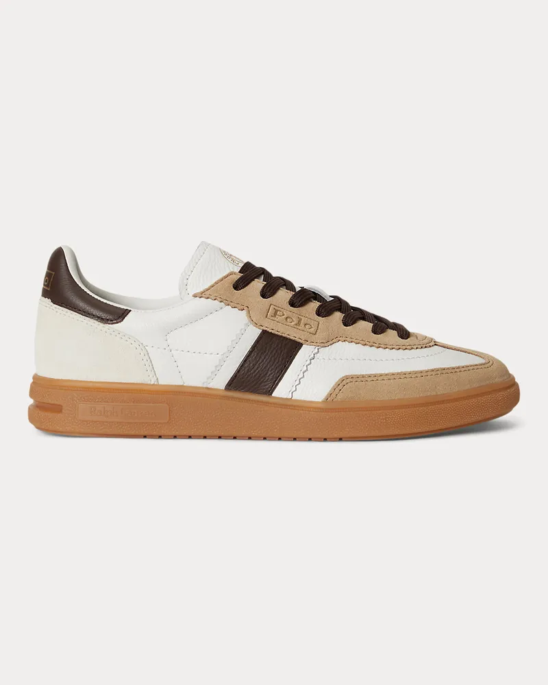 Ralph Lauren Sneaker Bedford aus Wildleder White