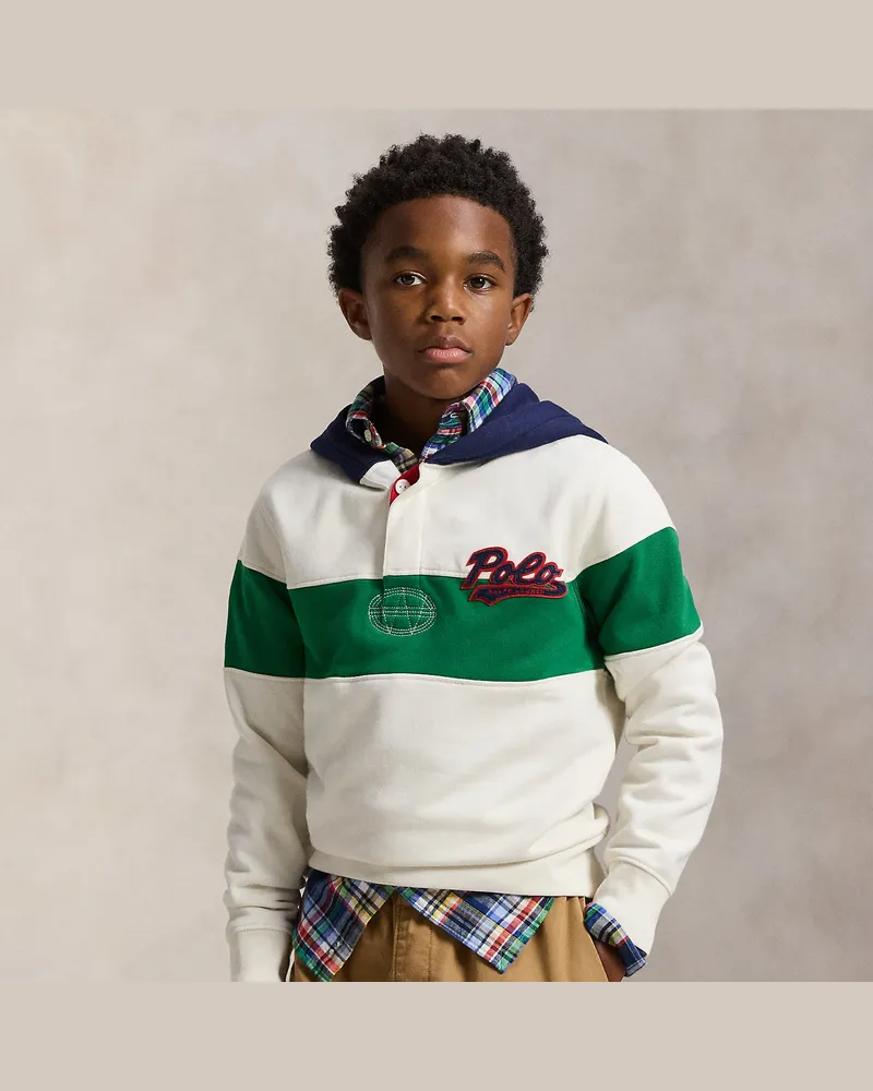 Ralph Lauren Rugby-Kapuzenpullover aus Fleece White