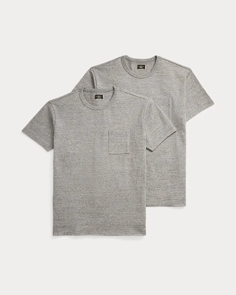 Ralph Lauren 2er-Pack Jersey-T-Shirts mit Tasche Grey