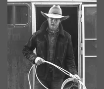 Wildlederjacke mit Lammfellkragen