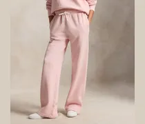 Fleece-Jogginghose mit weitem Bein