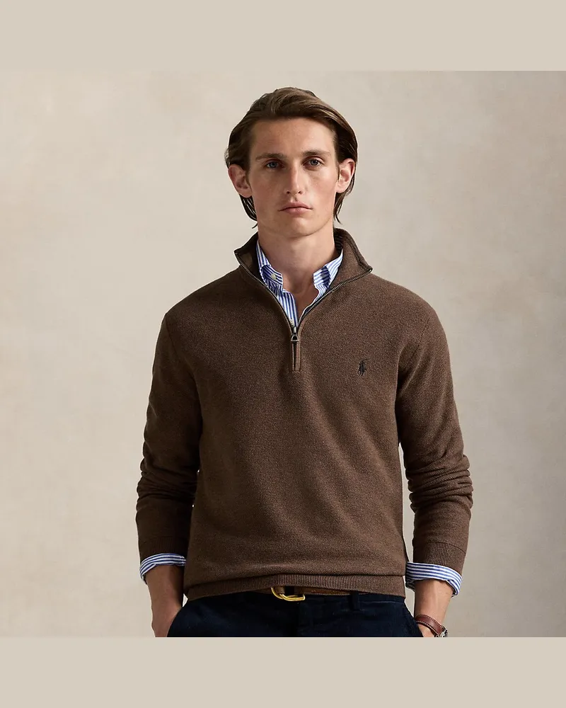 Ralph Lauren Pullover aus Baumwollpiqué Brown