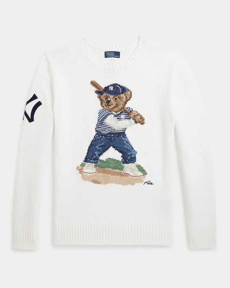 Ralph Lauren Pullover Polo   Lauren Yankees White