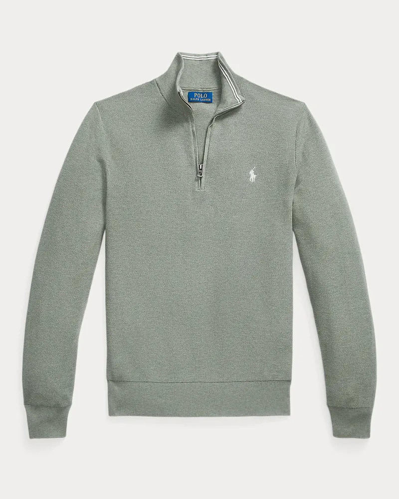 Ralph Lauren Pullover aus Baumwollpiqué Green