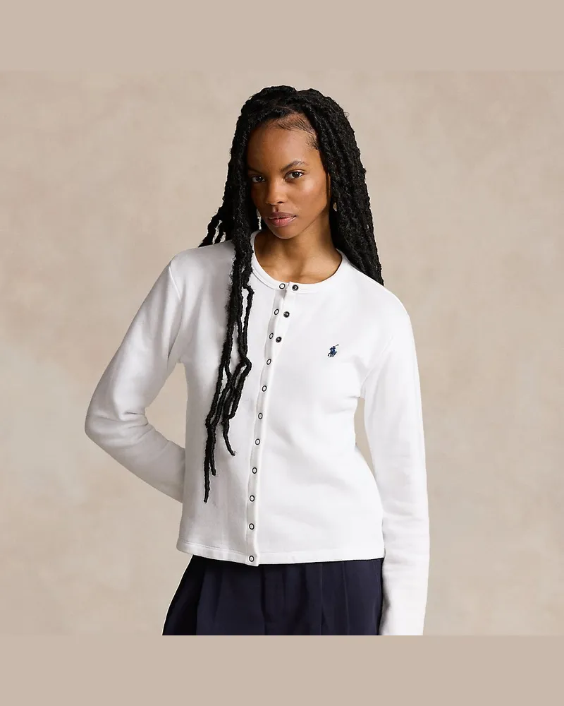 Ralph Lauren Strickjacke aus French-Terry White