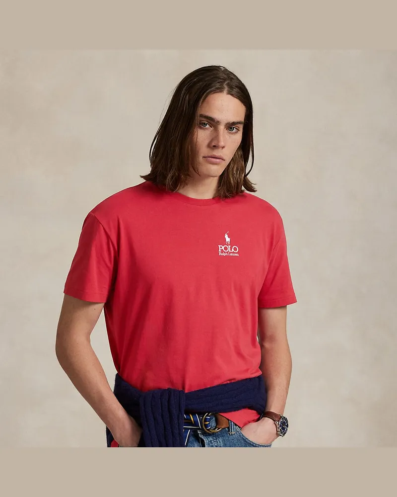 Ralph Lauren Classic-Fit Jersey-T-Shirt mit Logo Red