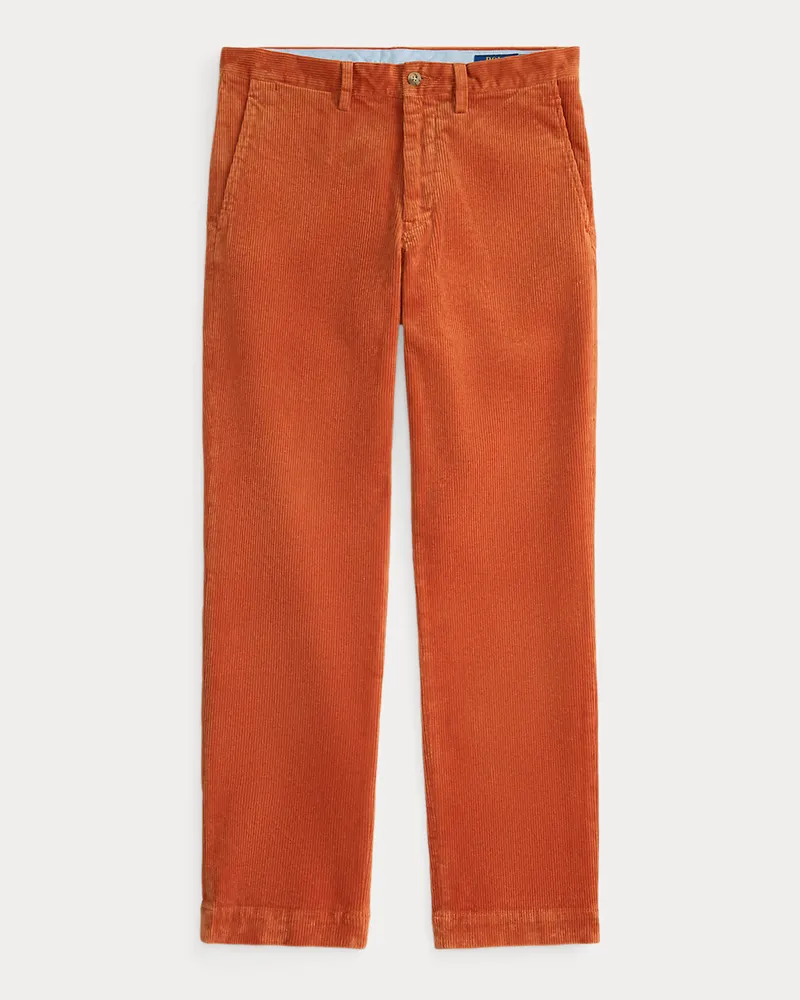 Ralph Lauren Straight-Fit Hose Bedford aus Kordsamt Orange