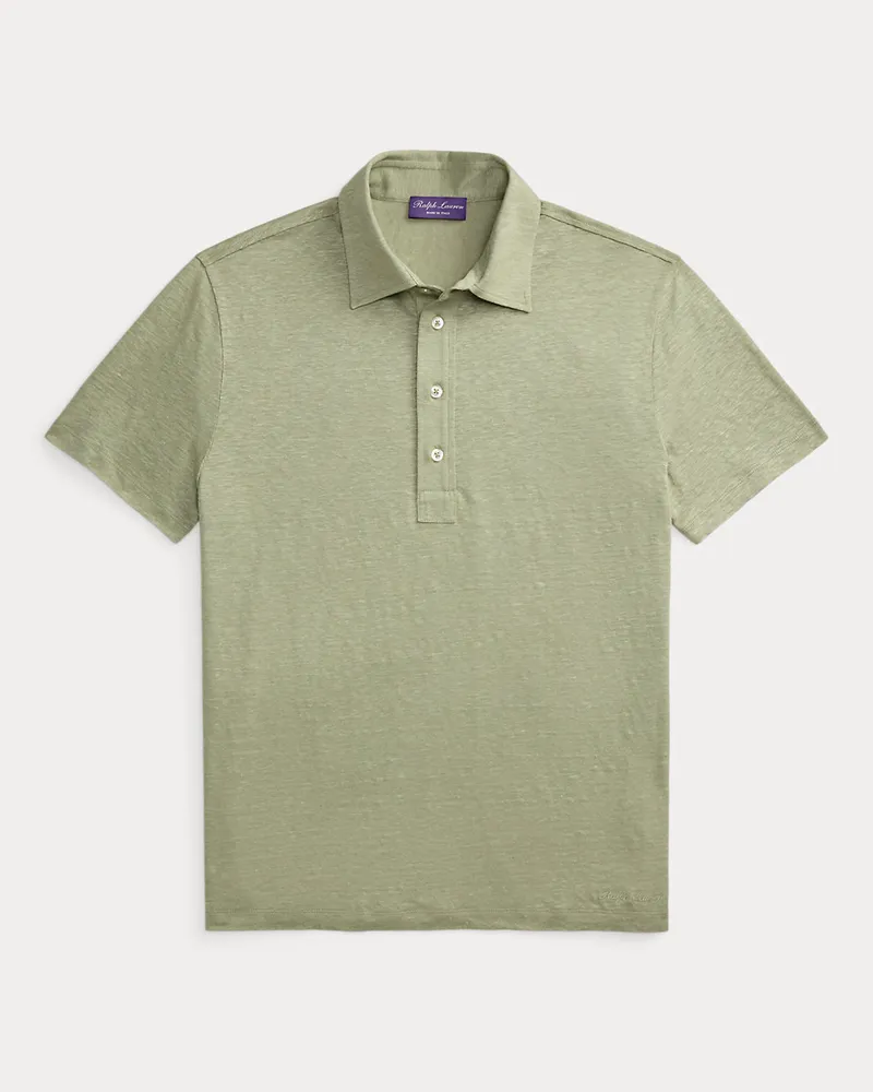 Ralph Lauren Poloshirt aus Leinenjersey Green