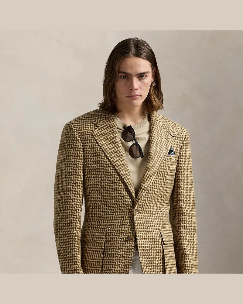 Ralph Lauren Die Jacke RL67 mit Hahnentrittmuster Brown