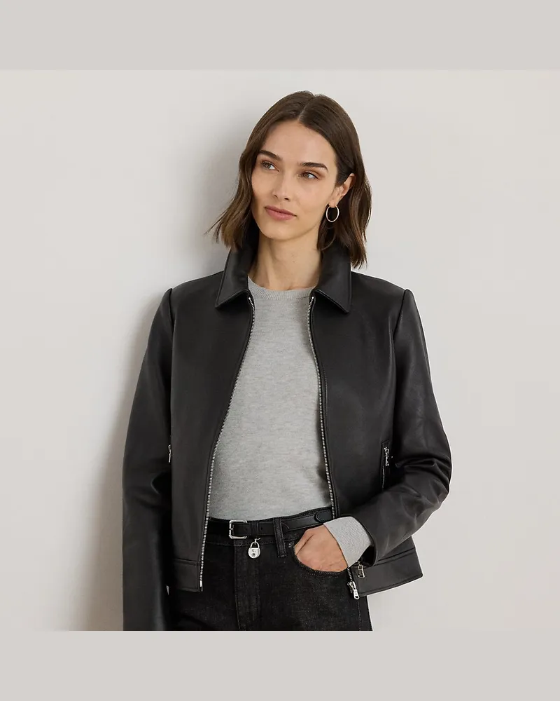Ralph Lauren Jacke aus Nappaleder Black