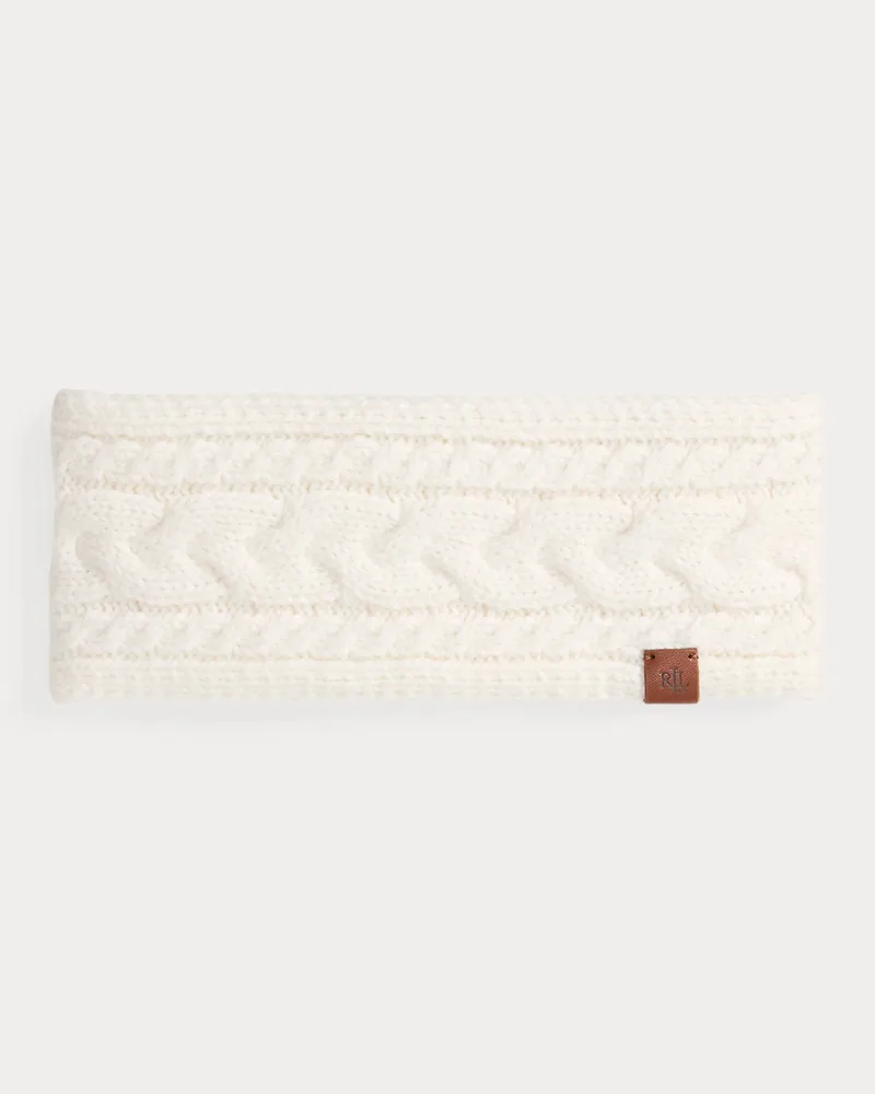 Ralph Lauren Stirnband mit Zopfmuster Cream
