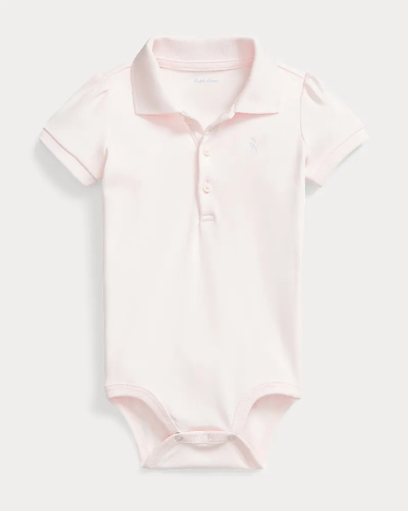 Ralph Lauren Polo-Babybody aus weicher Baumwolle Pink