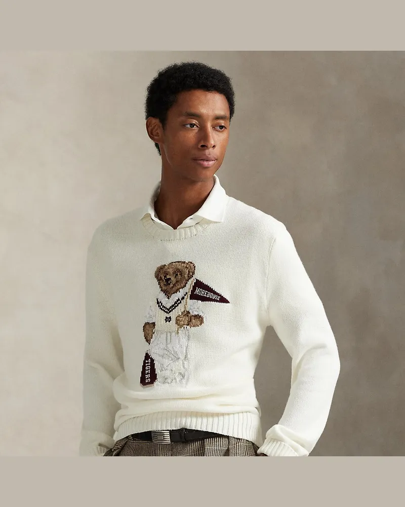Ralph Lauren Der Polo-Bear-Pullover Morehouse College White