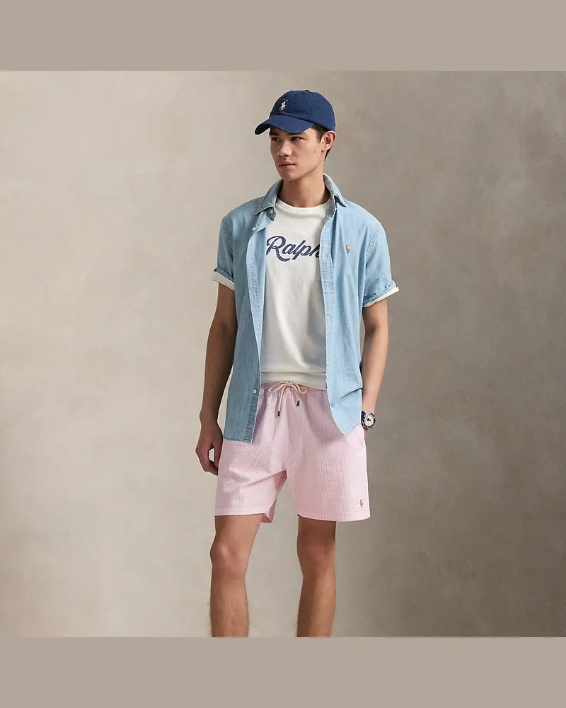 Ralph Lauren Klassische Badeshorts Traveler Pink