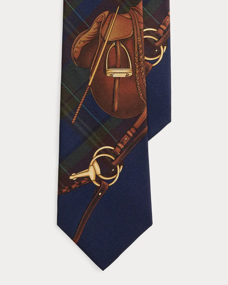 Ralph Lauren Karierte Seidenkrawatte Multi