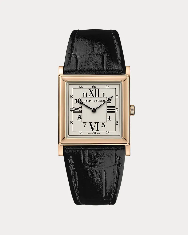 Ralph Lauren 28 mm RL867 Roségold weißes Zifferblatt White