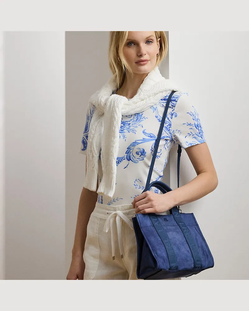 Ralph Lauren Kleine Tragetasche Stevie aus Nylon Blue