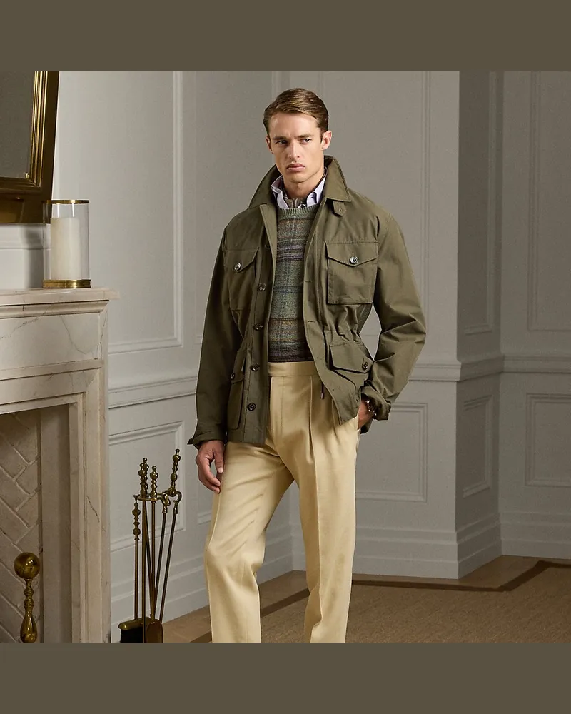 Ralph Lauren Handgeschneiderte Hose Gregory aus Twill Tan