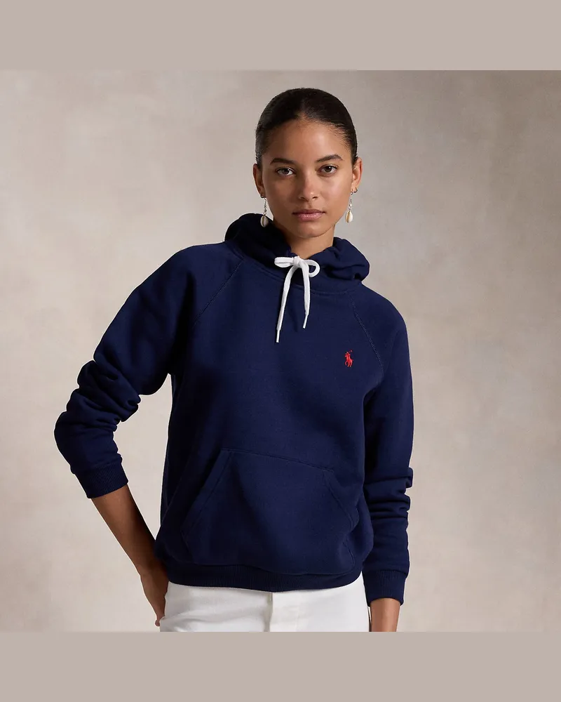 Ralph Lauren Shrunken-Fit Kapuzenpullover aus Fleece Blue