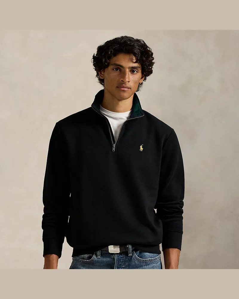 Ralph Lauren RL-Sweatshirt mit Viertelreißverschluss Black