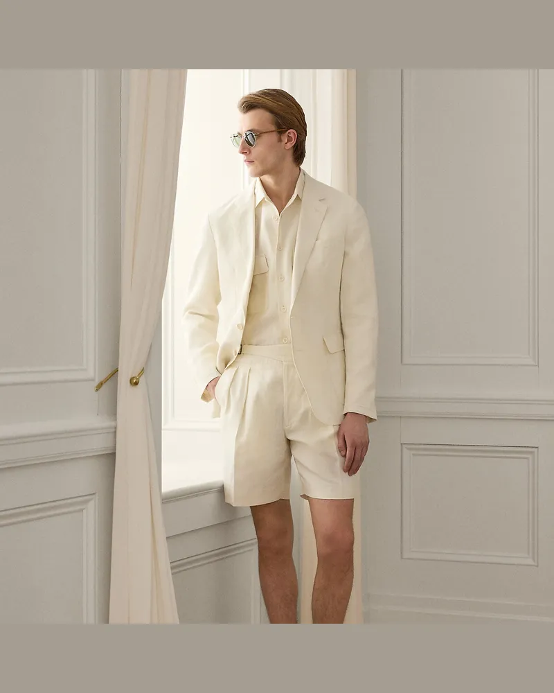 Ralph Lauren Handgeschneiderte Shorts im Relaxed-Fit Cream