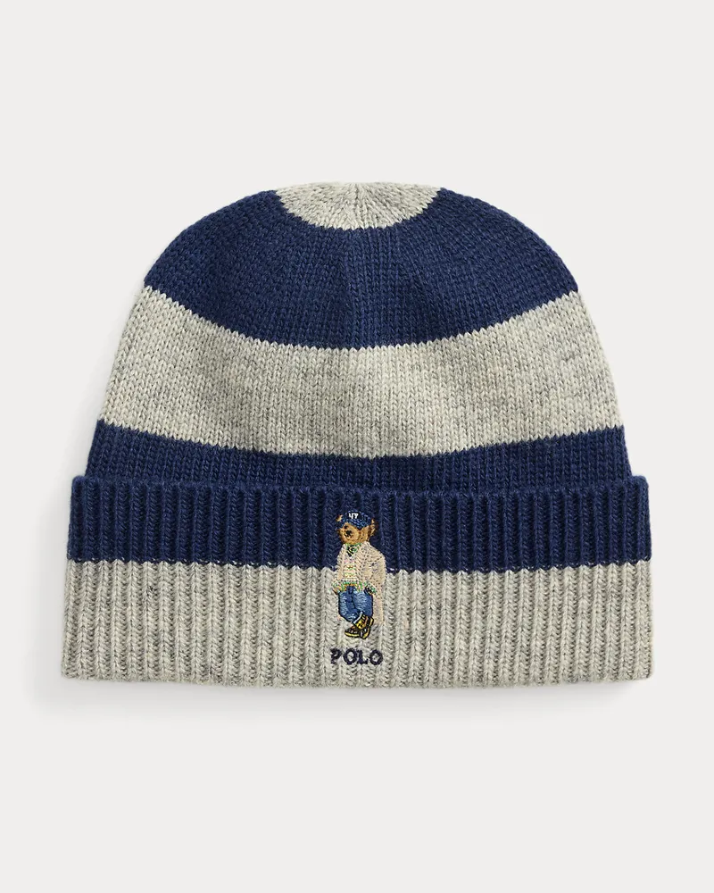 Ralph Lauren Mütze mit Polo Bear Blue