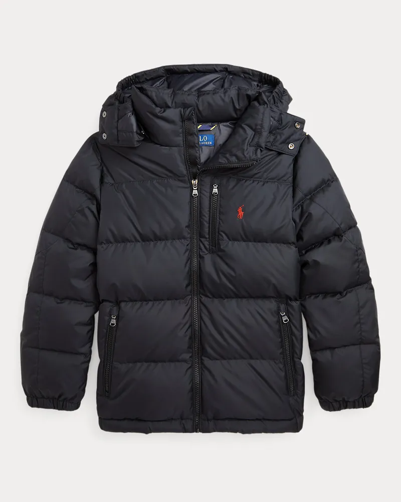 Ralph Lauren Ripstop-Daunenjacke mit Kapuze Black