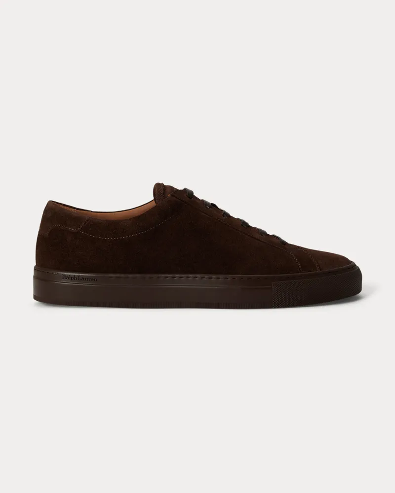 Ralph Lauren Sneaker Jermain aus Kalbswildleder Brown
