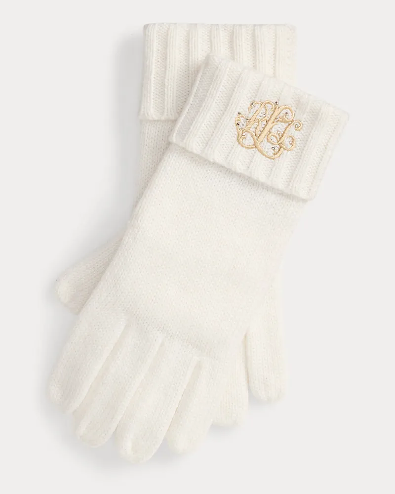 Ralph Lauren Handschuhe mit Logostickerei Cream