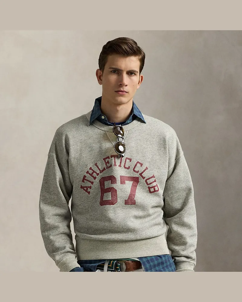 Ralph Lauren Grafik-Sweatshirt aus Loopback-Fleece Grey