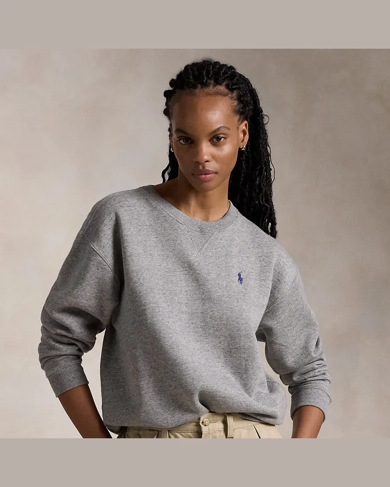 Ralph Lauren Rundhals-Sweatshirt aus Fleece Grey