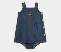 Denim-Latzrock mit Polo Bear