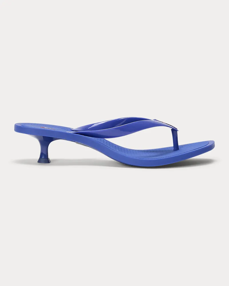 Ralph Lauren Sandale Polo Play mit Kitten-Heel Blue