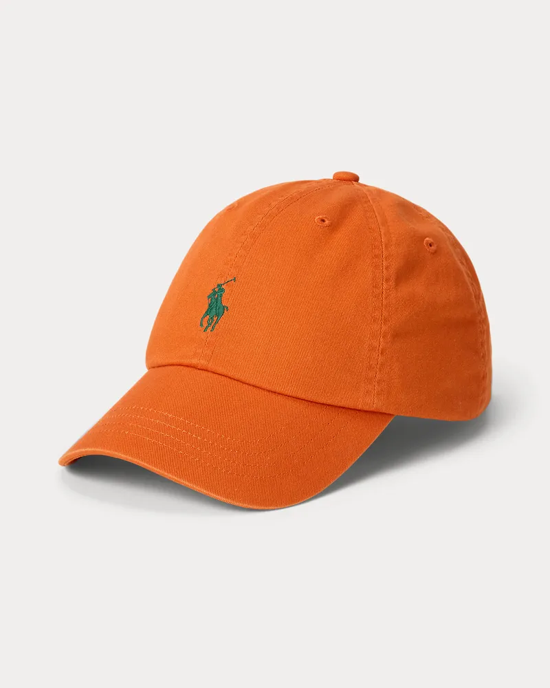 Ralph Lauren Klassische Baumwollchino-Baseballkappe Orange