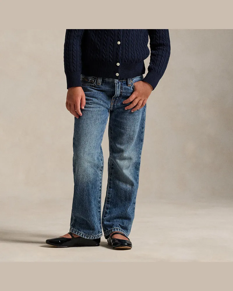 Ralph Lauren Straight-Fit Jeans mit hoher Leibhöhe Blue