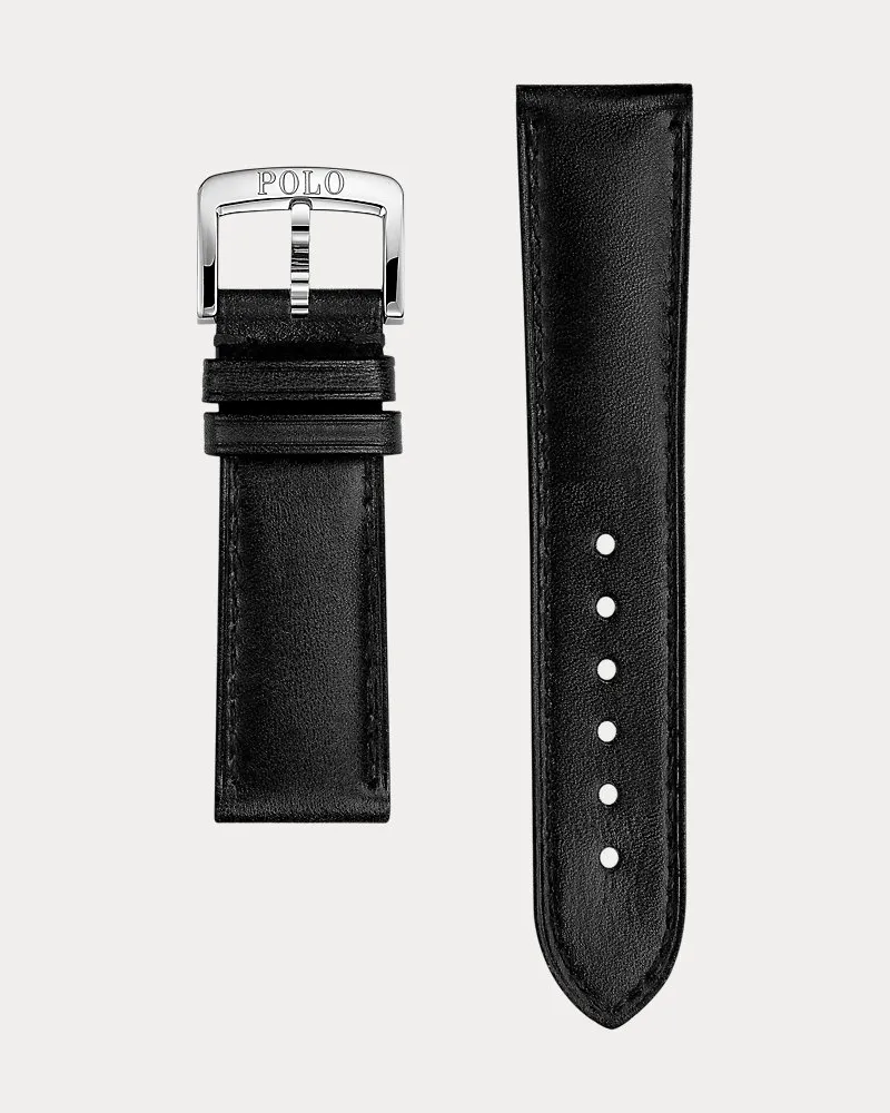 Ralph Lauren Uhrenarmband aus Kalbsleder Black