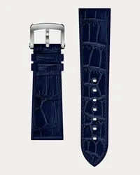 Ralph Lauren Uhrenarmband aus Alligatorleder Blue