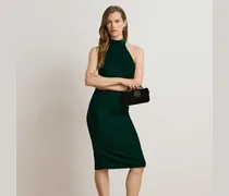 Samt-Cocktailkleid mit Halbrollkragen