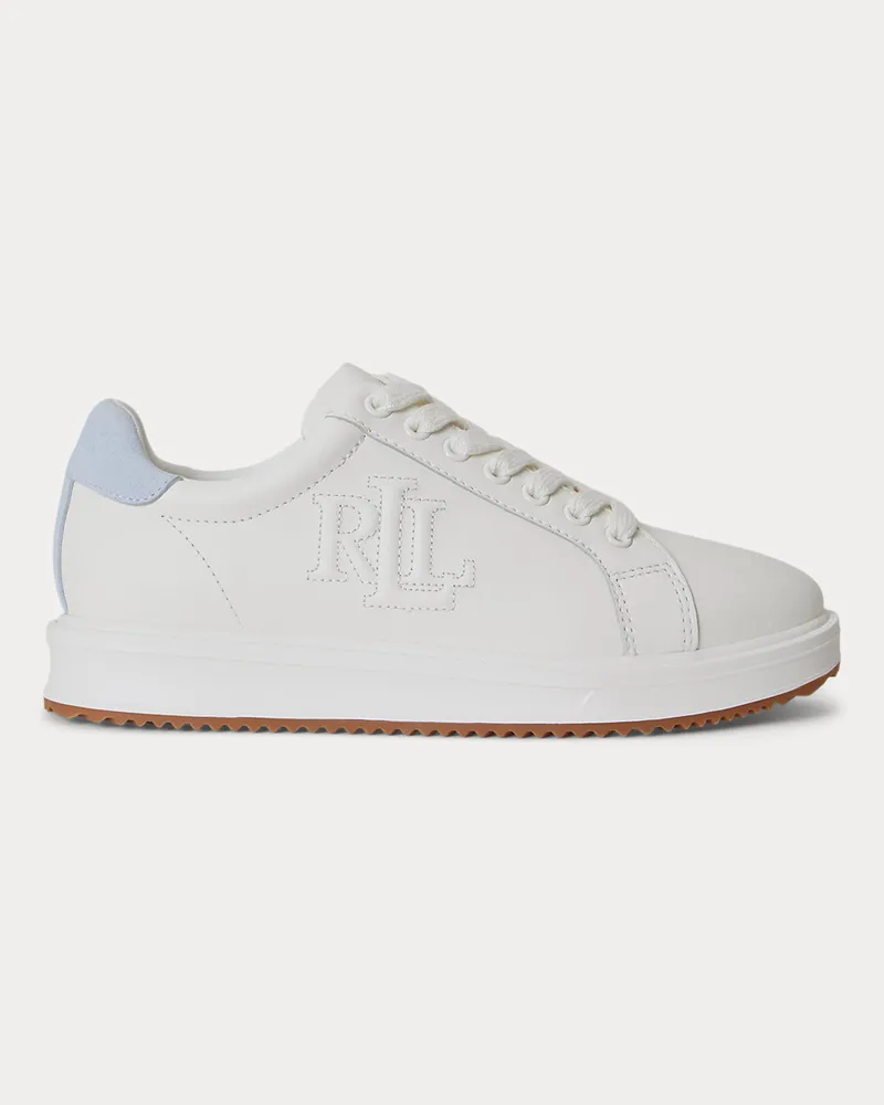 Ralph Lauren Zweifarbiger Sneaker Ainsley aus Leder White