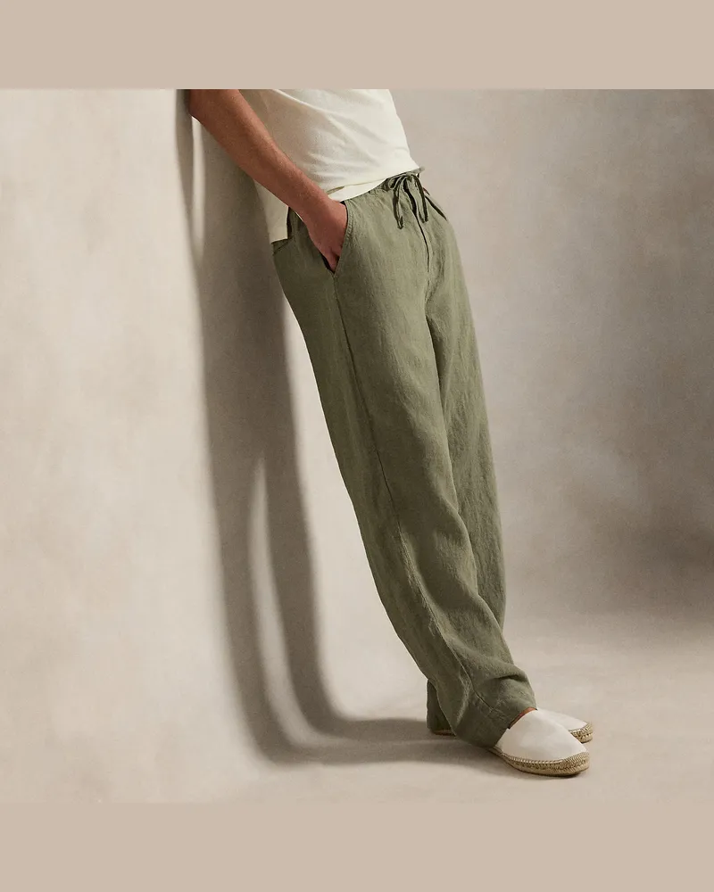 Ralph Lauren Relaxed-Fit Leinenhose Lateef mit Falten Green