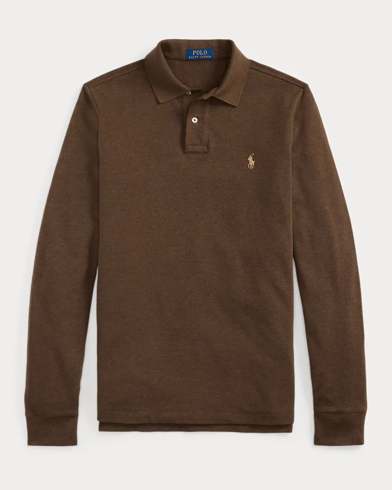 Ralph Lauren Custom-Slim-Fit Piqué-Poloshirt Brown