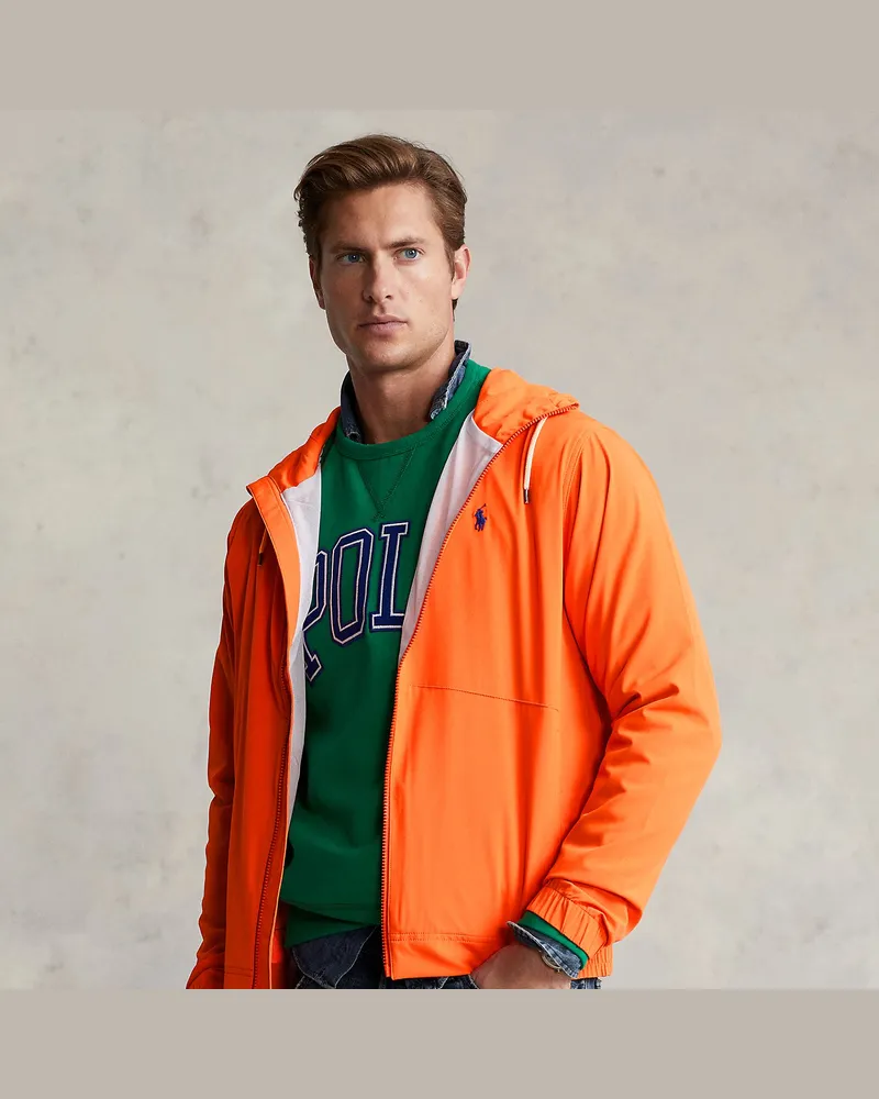 Ralph Lauren Wasserabweisende Kapuzenjacke Orange