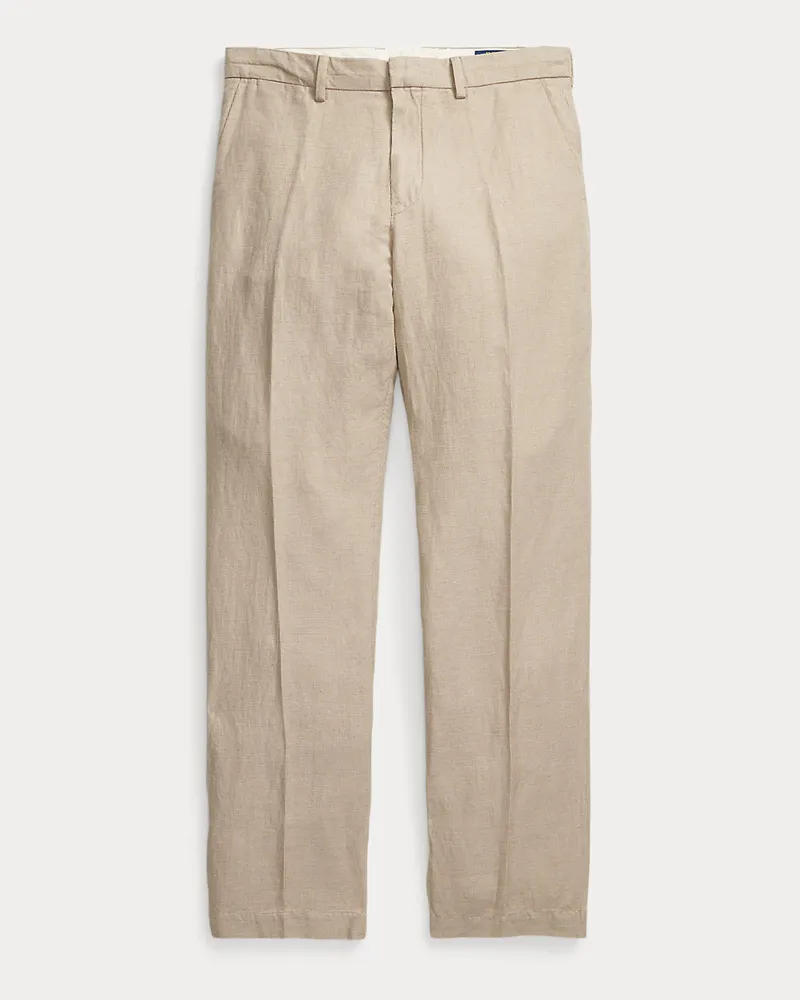 Ralph Lauren Classic-Fit Hose Manhasset mit Leinen Tan